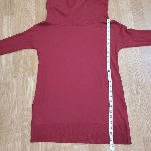 Caslon Side Slit Convertible Cowl Neck Tunic size Medium in Red - Picture 9 of 12